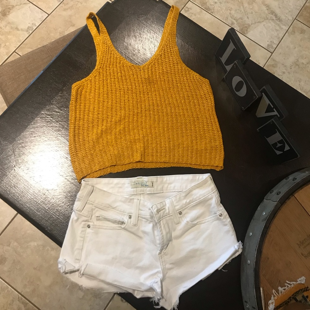 Moon & Madison gold tank top.